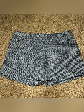 The Limited Blue Chevron Trim Shorts